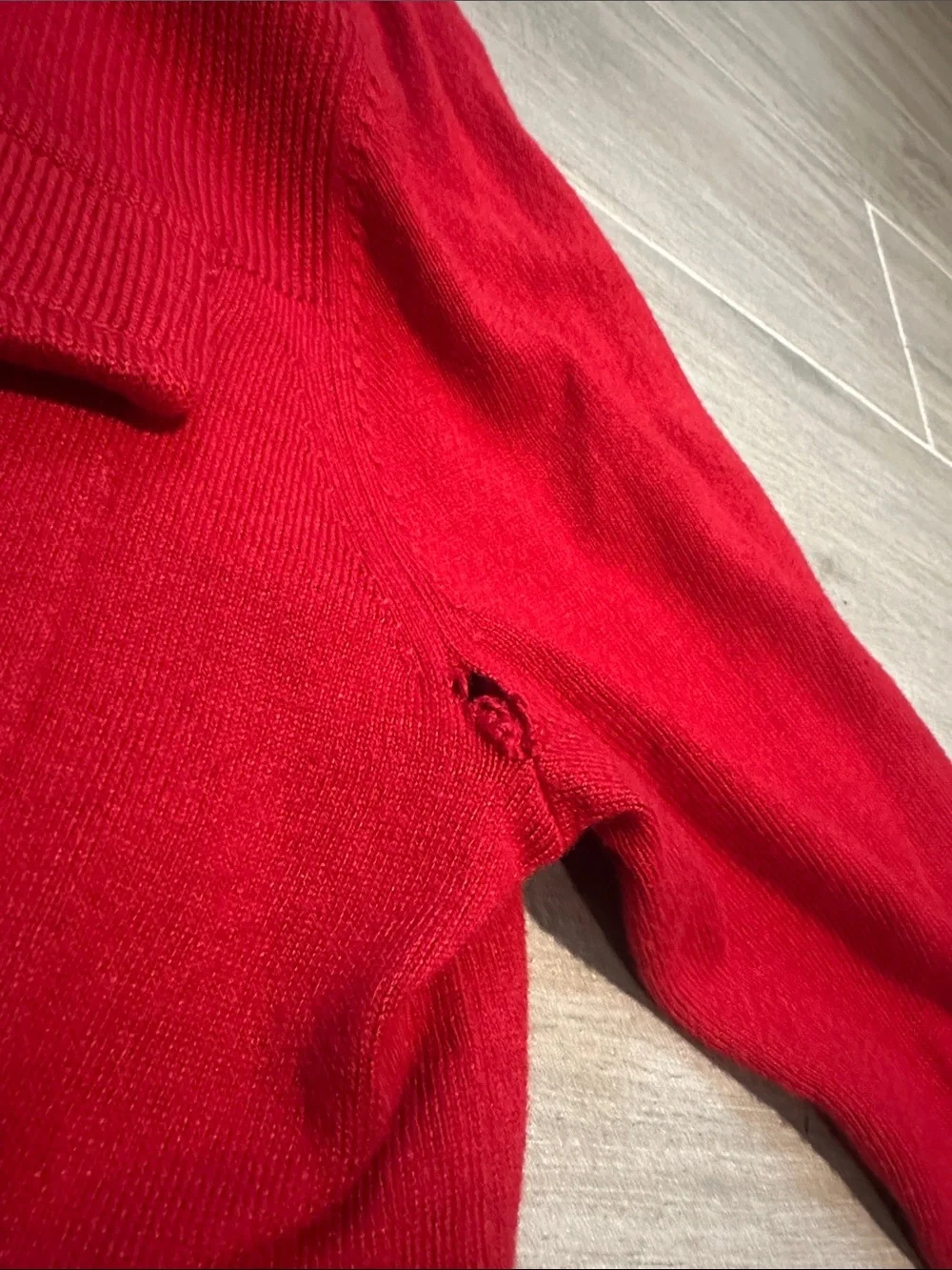 Banana Republic Men's Red Half-Zip Button Pullover Sweater